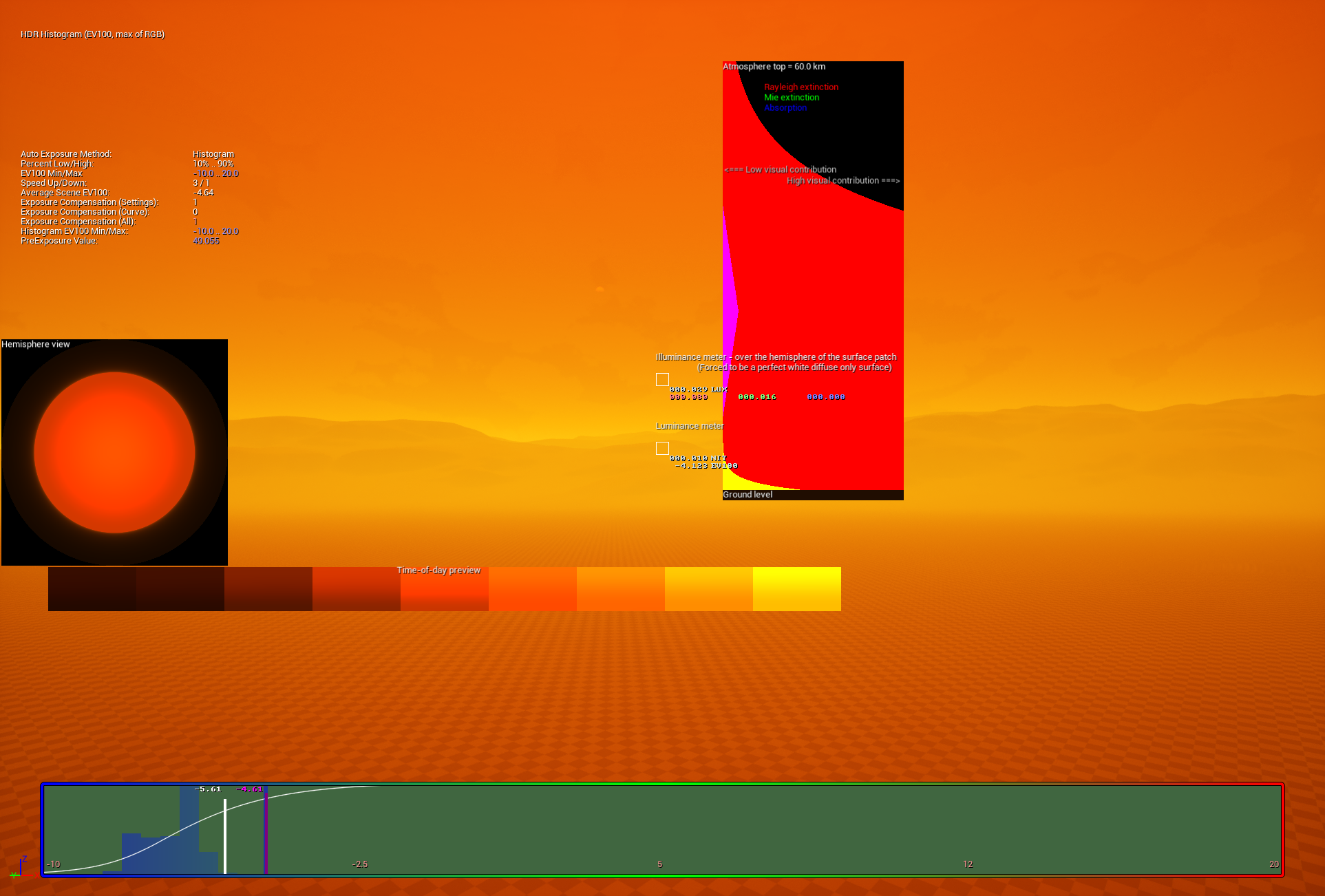 Color graded fog Unreal Engine